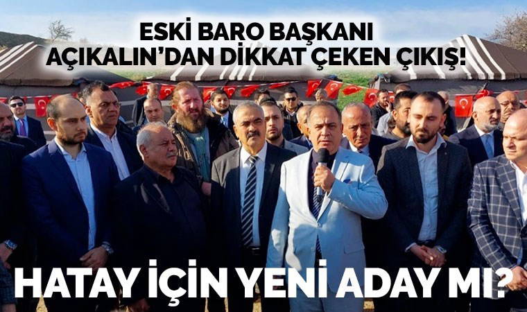 Eski Hatay Barosu Başkanı H. Cihat Açıkalın: