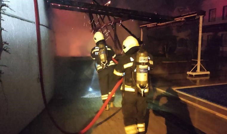 Bodrum’da apart otelde yangın