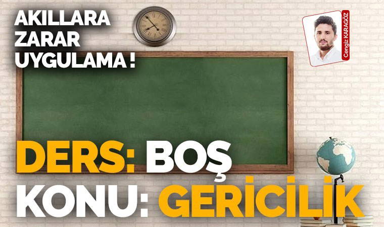 Eğitimde gerici protokol bitmiyor: Boş derse bile gericiler girecek!