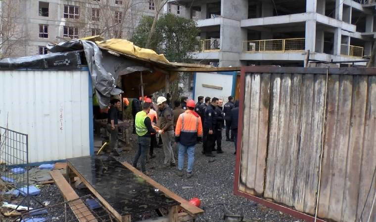 Ataşehir'de korkutan anlar... İşçilerin kaldığı konteynerde yangın çıktı!