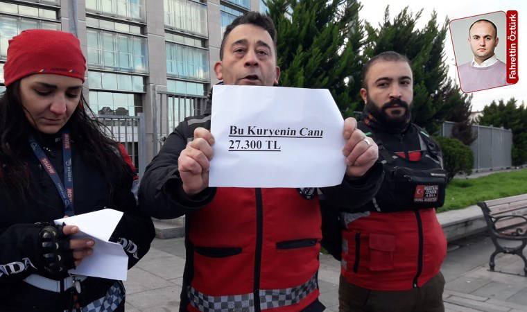 Motokuryelerden adliye önünde eylem: 'Artık ölmek istemiyoruz'