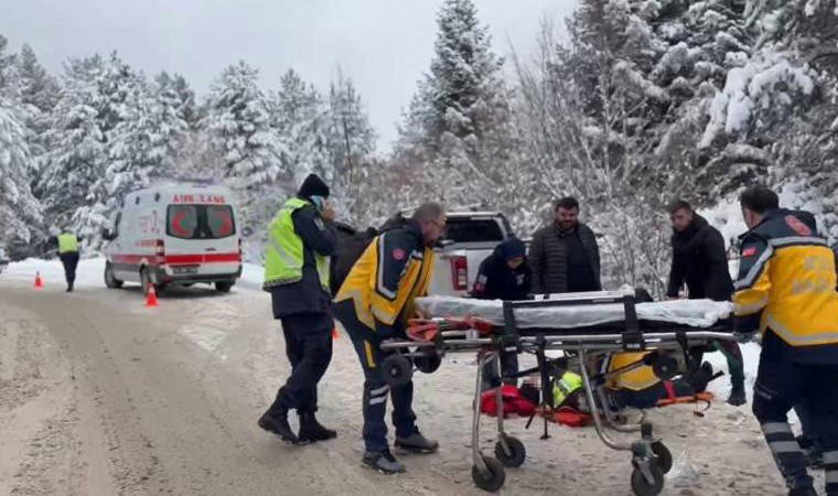 Kartalkaya yolunda 'kaza tutanağı' tuttukları esnada cip çarptı: 2 yaralı