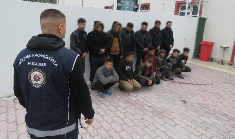 Konya'da 13 kaçak göçmen yakalandı