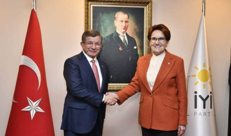 Davutoğlu, Akşener'i ziyaret etti