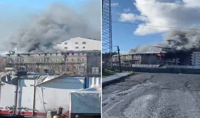 Sultangazi'de korkutan yangın! Patlama sesleri duyuldu