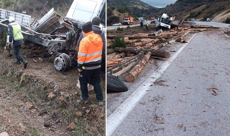Balıkesir'de freni arızalanan TIR'dan atlayan sürücü öldü