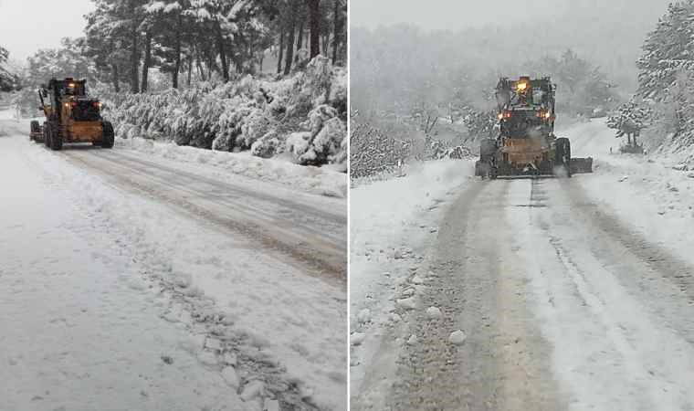 Çanakkale'de kar yağışı etkili oluyor