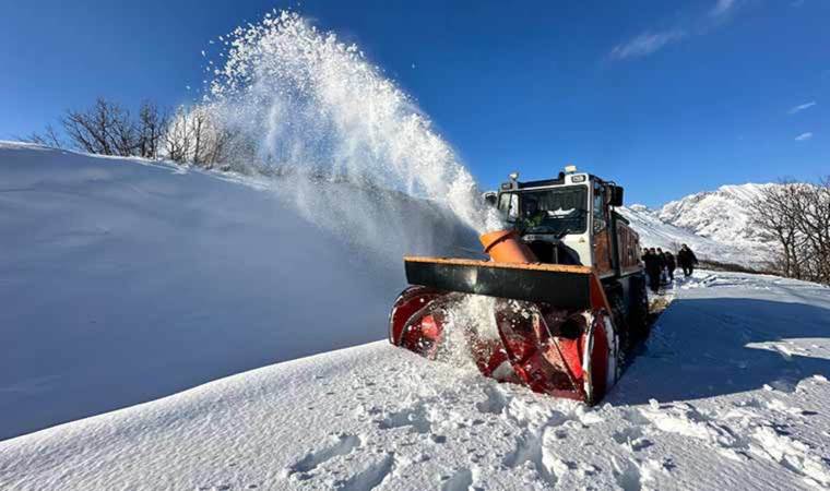 Tunceli'de 170 köy yolu kardan ulaşıma kapandı