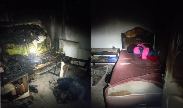 Mardin'de korkutan ev yangını... 5 kişi dumandan etkilendi!