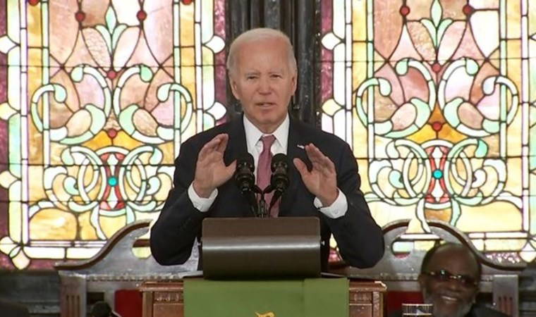 Biden'a kilisede protesto: 'Filistin'de ateşkes'