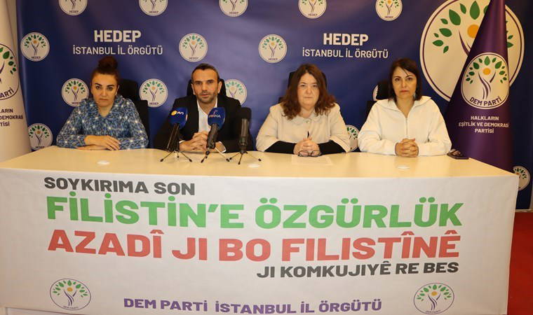 DEM Parti’den İstanbul’da ‘Filistin’ mitingi