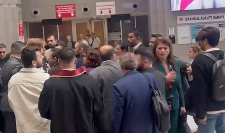 Çağlayan Adliyesi'nde Filiz Saraç'a engel! Arbede çıktı