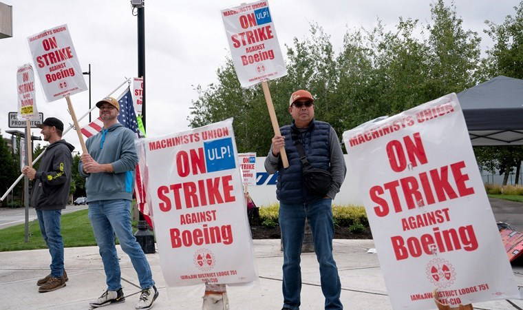 Boeing'den grevdeki sendikaya haksız işçi suçlaması: Pazarlıklar tıkanma noktasında!
