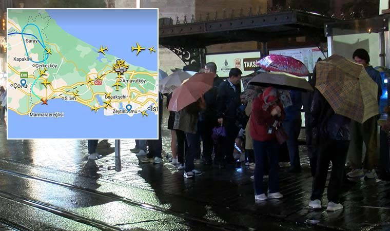 İstanbul'da beklenen yağış başladı