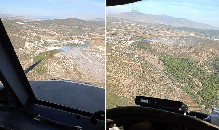 İzmir’in Foça'da orman yangını!