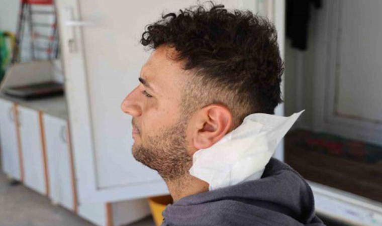 Ensesine yorgun mermi isabet etti