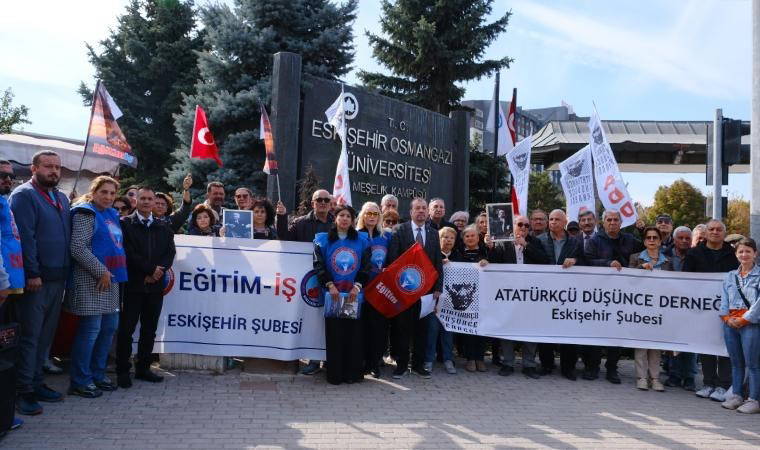 Eskişehir Osmangazi Üniversitesi önünde protesto: 