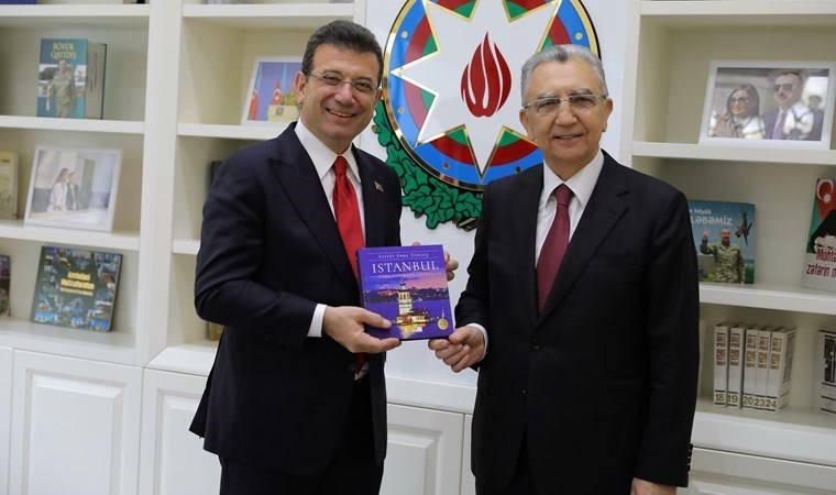 İBB Başkanı Ekrem İmamoğlu, Bakü Valisi Aziz Eldar Azizoğlu ile bir araya geldi
