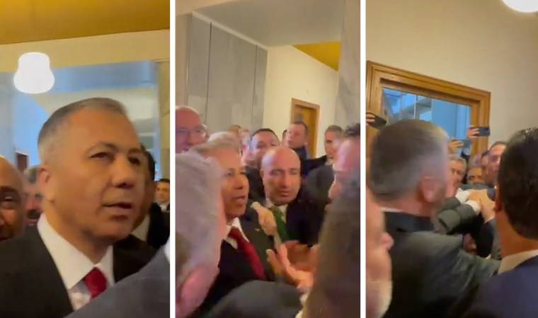 Komisyonda 'kayyum' gerginliği... CHP'li vekiller salon önünde barikat kurdu! Ali Yerlikaya ve Ali Mahir Başarır itişti: 'Sen kimi ittiriyorsun?'