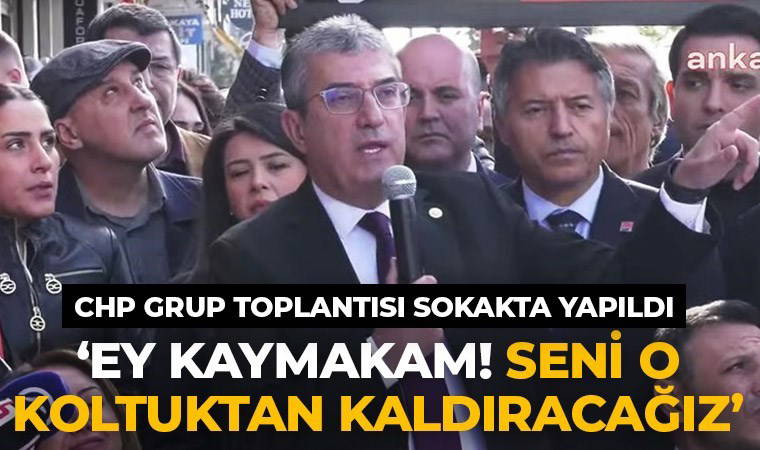 Esenyurt'ta CHP'nin grup toplantısı sokakta yapıldı: 'Ey kaymakam! Seni o koltuktan kaldıracağız'