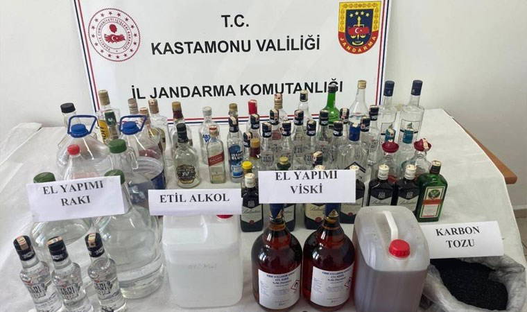 Kastamonu'da sahte içki operasyonu