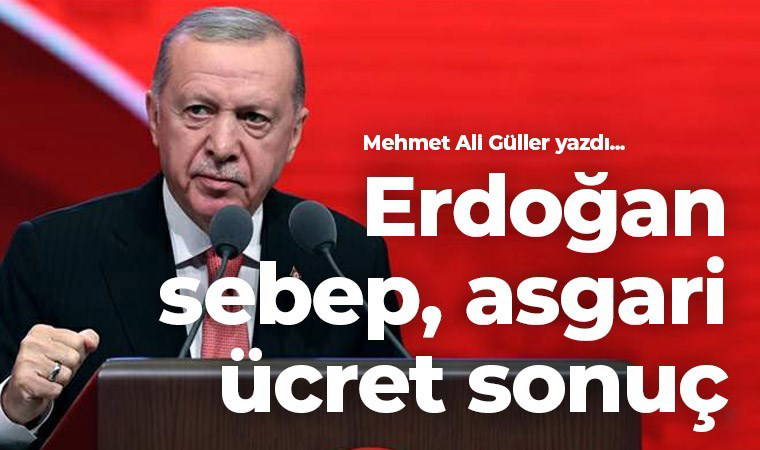 Erdoğan sebep, asgari ücret sonuç