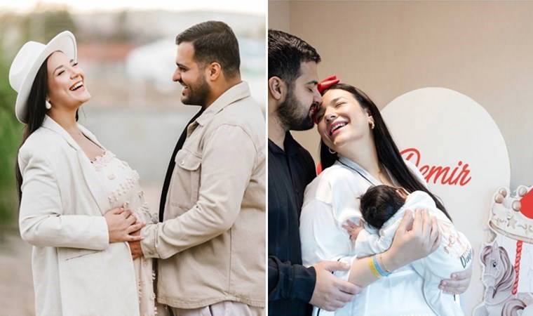 Yeni anne olan Tuğçe Kandemir oğluyla fotoğraflarını paylaştı: 'Maşallah butonuyum'