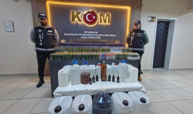 Diyarbakır'da sahte içki operasyonu: Yüzlerce şişe ele geçirildi!