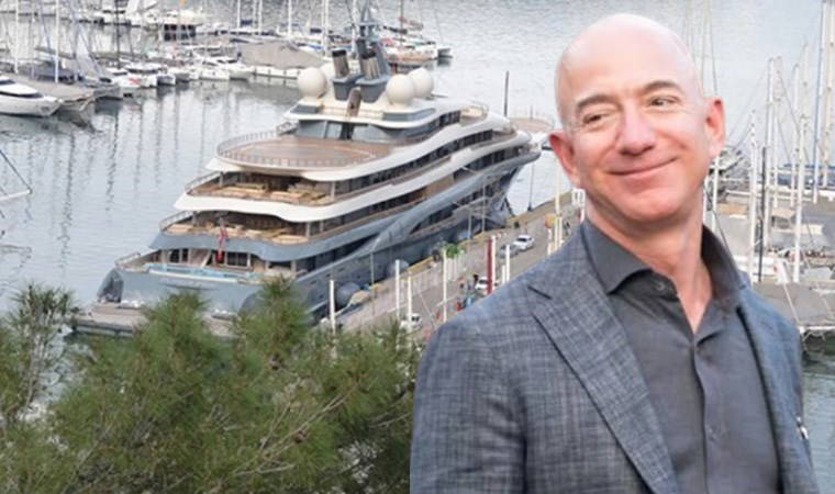 Jeff Bezos'un süper yatı Fethiye'ye demir attı