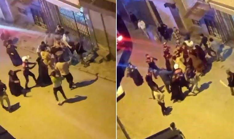 Şişli'de akrabaların meydan kavgası kamerada!