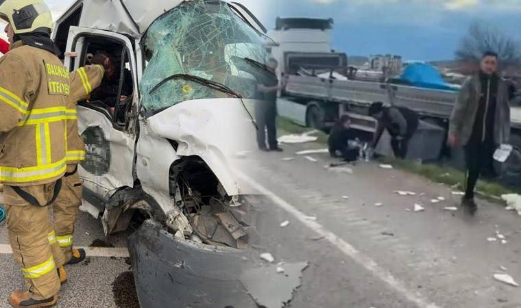 Ayvalık'ta feci kaza! 3'ü ağır 9 yaralı