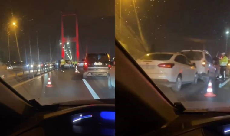 15 Temmuz Şehitler Köprüsü'nde zincirleme kaza: 6 araç birbirine girdi!