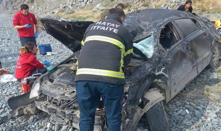Hatay’da otomobil uçuruma yuvarlandı: 1 ölü, 1 ağır yaralı