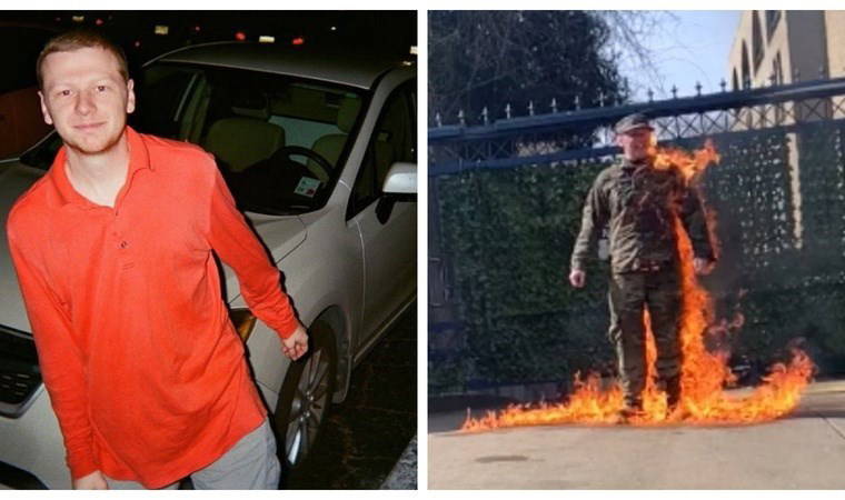 ABD'li asker Gazze için büyükelçilik önünde kendini yaktı