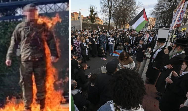 Kendini yakan ABD askeri anıldı: 'İsrail'e koşulsuz destek son bulsun'