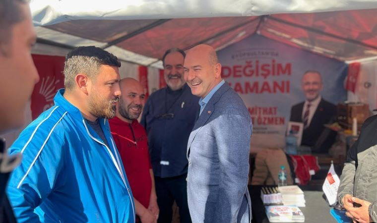 Süleyman Soylu'dan şaşırtan hareket! CHP standını ziyaret etti