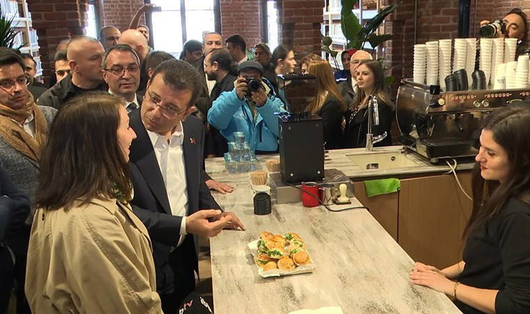 İmamoğlu, Bulgur Palas açılışında İngilizce konuştu: 'Would you like to drink something?'