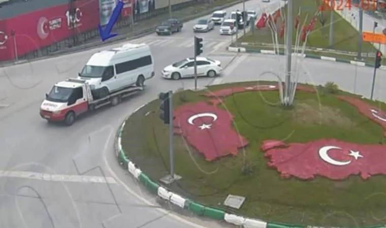 Çaldığı minibüsü çekiciyle tamirciye götürmüştü... Tutuklandı!