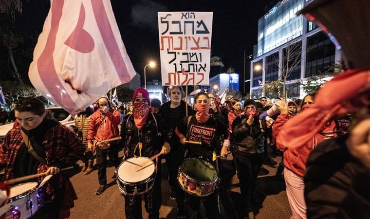 İsrail'de 'erken seçim' eylemi: Polis müdahale etti