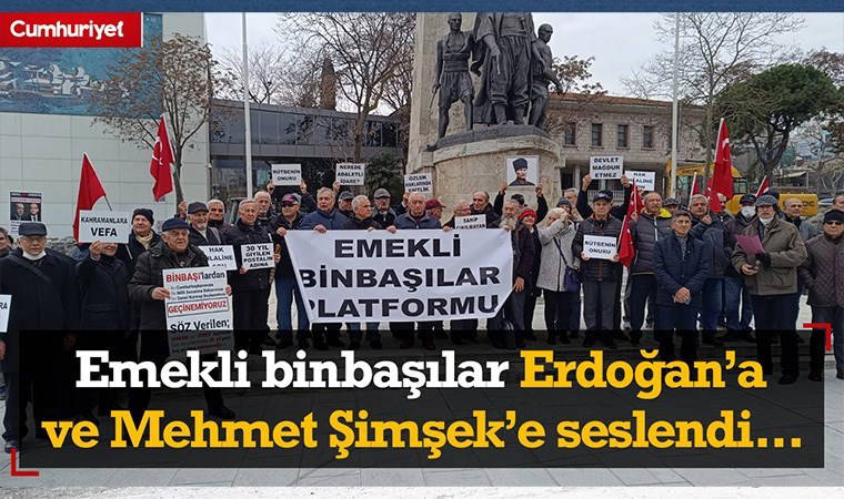 Emekli binbaşılar Beşiktaş'ta eylemde