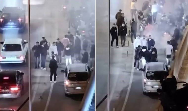 Asker uğurlama konvoyunda 'trafiği kapatıp' maytap patlattılar