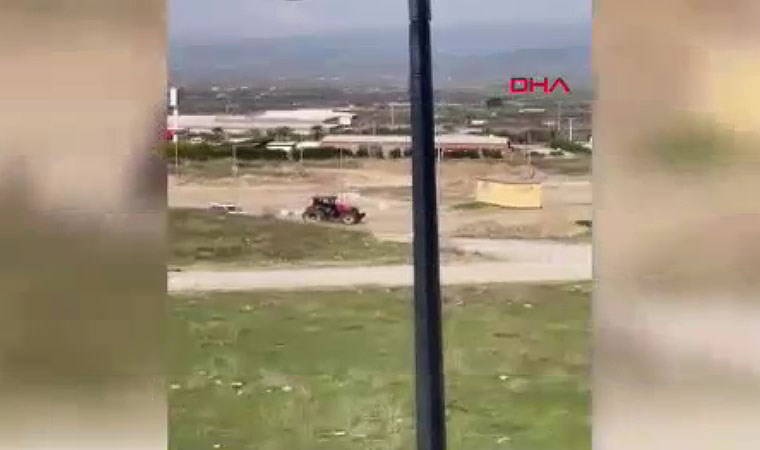 Manisa'da 'dur' ihtarına uymayan traktör sürücüsüne para cezası kesildi