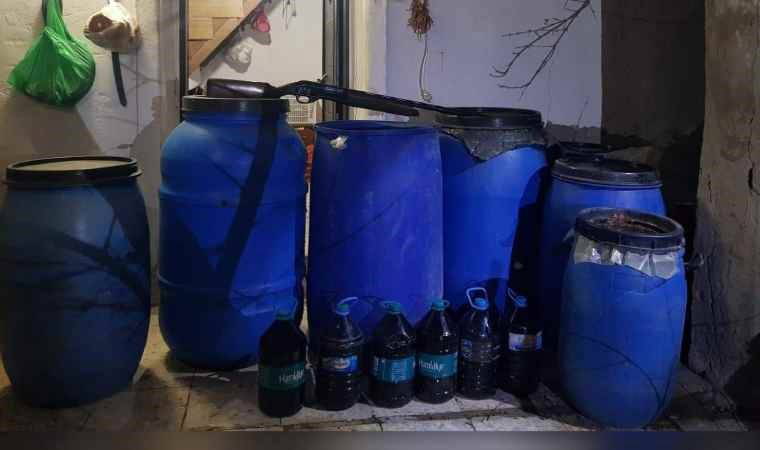 Tekirdağ'da 1150 litre sahte içki ele geçirildi