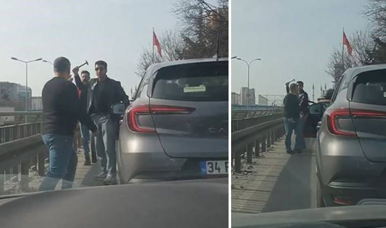 İftar saatinde sürücüler arasında 'çekiçli' kavga