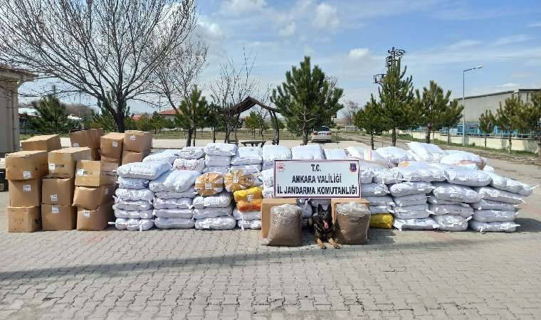 Ankara'da 28 milyon TL değerinde kaçak tütün ele geçirildi
