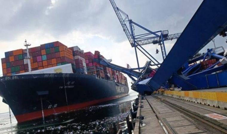 Geminin çarptığı liman işletmesinden açıklama: Operasyonlarımız kesintisiz devam etmektedir