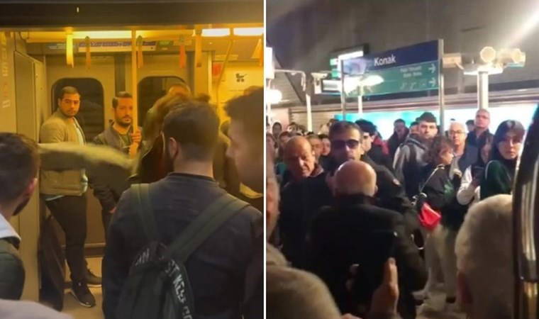 İzmir metrosunda dehşet anları... Kapıları tekmeleyip makinisti dövmeye kalktılar!