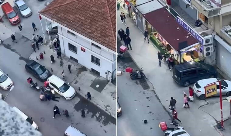 Esnafla motokuryeler arasında kavga... Ortalık savaş alanına döndü!