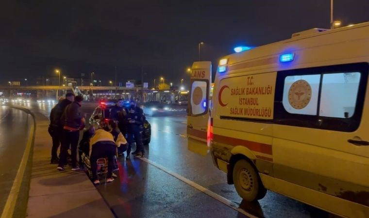 İstanbul-Küçükçekmece'de motosiklet kazası