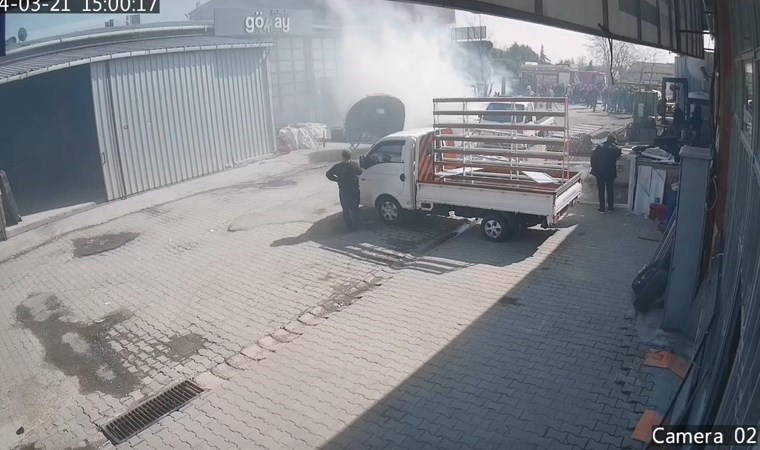 Silivri'de panik anları: Kulübede çıkan yangın karavana sıçradı!
